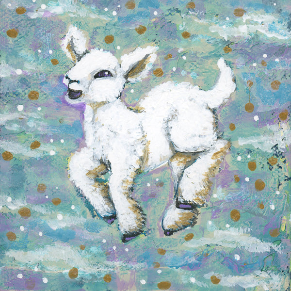 Original Painting on Canvas, Bleating Lamb