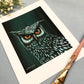 Fine Art Print, Owl and Mouse